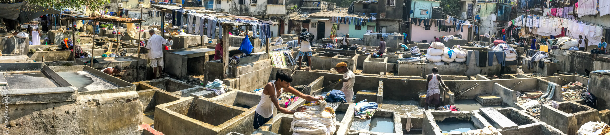 Indie Bombaj pralnia Dhobi Ghat